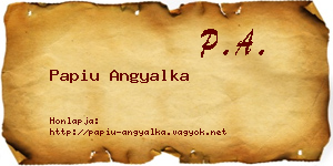 Papiu Angyalka névjegykártya